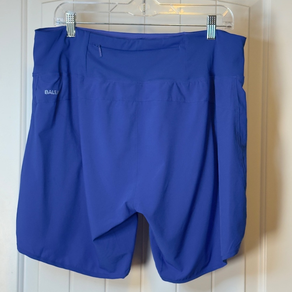 NWT Baleaf Womens XL Royal High Waisted Running Shorts Back Zip Pocket Athletic - Picture 4 of 13